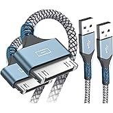 AviBrex USB to 30 Pin Charging Cable 3.3ft 2-Pack, USB Fast Charging & Sync Data Cable Nylon Braided Cord Compatible iPhone 4