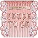 Rose Gold Bachelorette Party Supplies - Bridal Shower Decorations Rose Gold Balloons, Confetti Balloons & Foil Balloon - Bachelorette Party Favors Bride-to-Be Sash, Foil Curtain & Balloon Ribbon