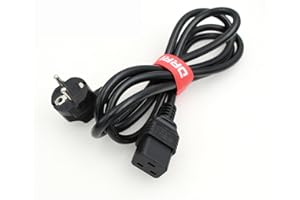 DRRI Europe Schuko Plug CEE 7-7 Plug 16A 250V to IEC 60320 C19 Power Cord for Servers | PDU| PC Computers| Monitors