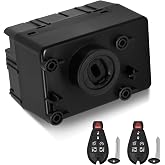 601-082 Wireless Ignition Switch Module Kit &amp; 2 Keys Compatible with 2011-2013 Dodge Challenger, Ram 1500 2500 3500 4500 5500, Jeep Grand Cherokee, Replace# 68105739AC 5026533AE (Need Programming)