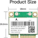 Voragrl AXE3000H WiFi Card WiFi 6E 2400Mbps Mini PCI-E BT 5.2 Dual Antenna 2.4G view 4