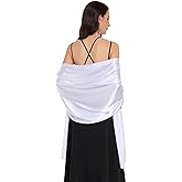 Fttyeiby Shawls and Wraps for Evening Dresses Satin Shawl Wraps for Women Wedding Formal Shawl