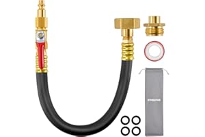 STMOUTUO 16.9" RV Winterizing kit, RV Water Blowout, for Camper, Sprinkler Systems, Boat, Motorhome Systems, Ship, air Compressor Quick Connect Plug to 3/4" Hose Blowout Adapter with Valve, with Bag
