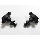 Rollator Knob,Four-Corner knob,Replacement Arm Adjustment Knobs for Rollator and Walker, Knob for Adjustable Height Arm, W/Screws and Washers, rollator Universal Parts (1Pr, Black)