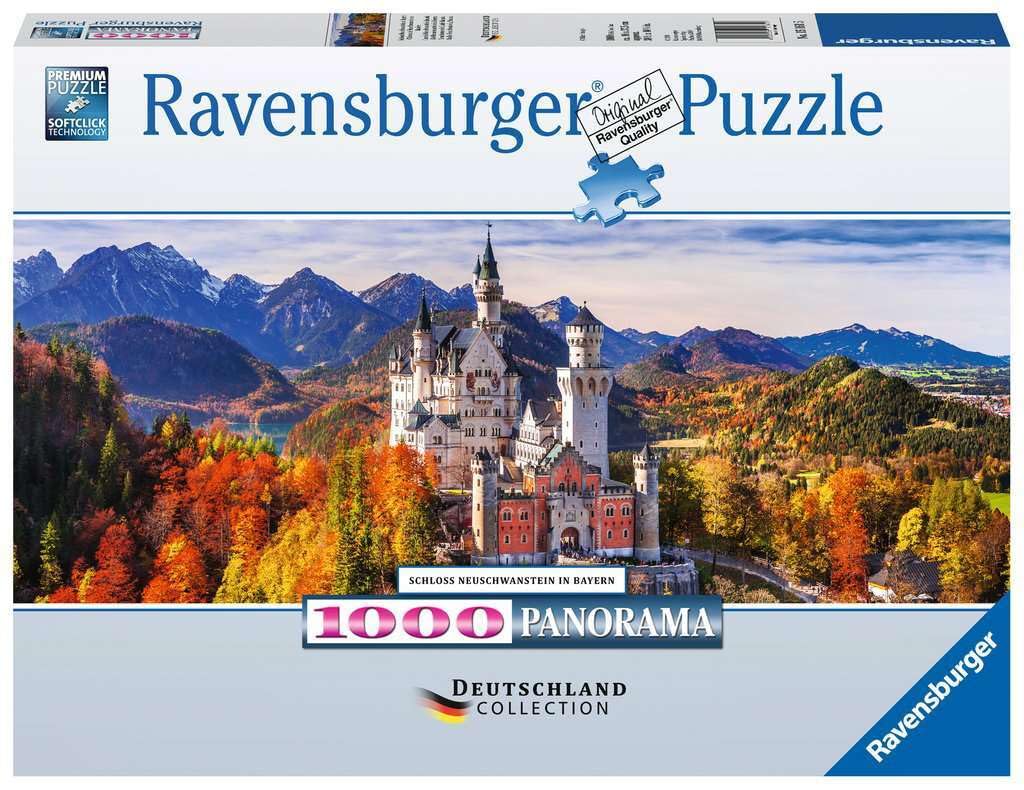 Ravensburger Adult Puzzle 15161 Neuschwanstein Castle in Bavaria, size: approx. 98 cm x 37.5 cm