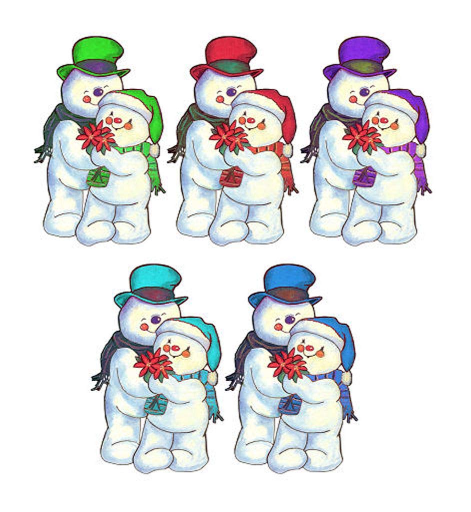 Christmas Snowmen Embellishments Card Making Craft Toppers Crafting x 5