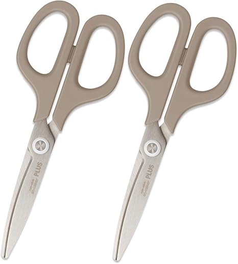 Amazon プラス はさみ フィットカットカーブ スマート アッシュブラウン 35 232 2 同色2本 文房具 オフィス用品 文房具 オフィス用品