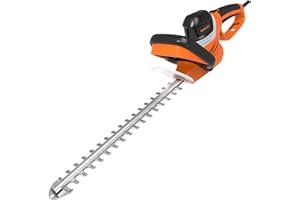 GARCARE Corded Electric Hedge Trimmer - Electric Tree Trimmers, Branch Cutter, Hedge Shears (4.8A, 610mm Laser Cut Blade, 18mm Cutting Capacity, Rotary Handle, Blade Cover Included)
