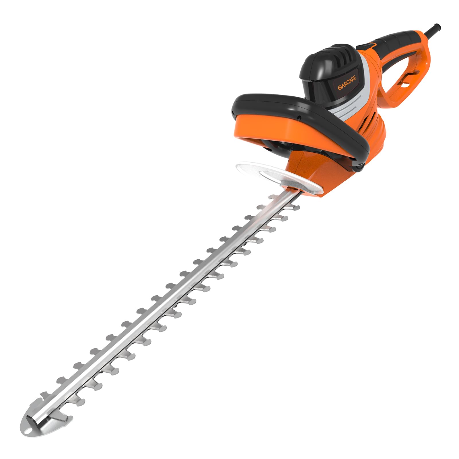 GARCARE Corded Electric Hedge Trimmer 680W Bush Tree Cutter with 61cm Blade Length, 20mm Cutting Width, Adjustable Handle