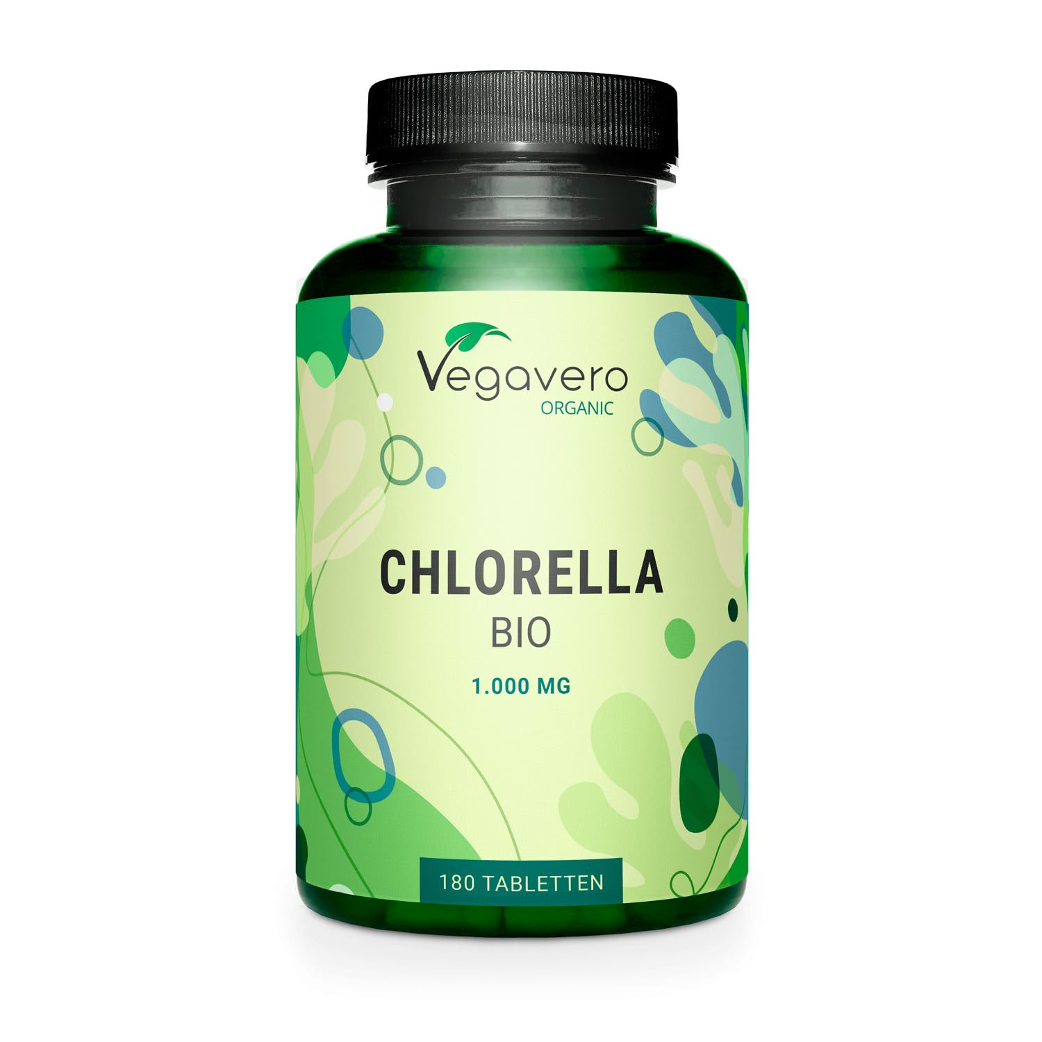 Vegavero Organic Chlorella Broken Cell Wall 3000 mg | NO Additives, Lab-Tested | 180 Tablets | Pure Powder | Vegan