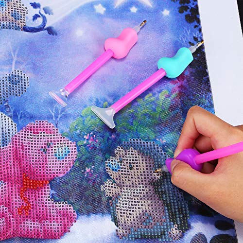 Perzodo 5D Diamond Painting Tools Drill Pen Grip for Better Comfort and Ergonomic Grip Sticky Pen Grippers (6 Pieces)