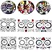 COKOHAPPY Day of the Dead Sugar Skull Rose Floral Skeleton Temporary Face Tattoo Kit - Pack of 6 Kits