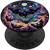 Gothic bat Spooky Bats in Front of Moon at Night PopSockets Adhesive PopGrip
