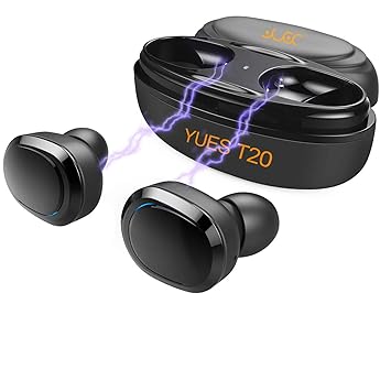 YUES T20 Auriculares Bluetooth, Mini In-Ear Sport Graves Profundos Estéreo con Micrófono