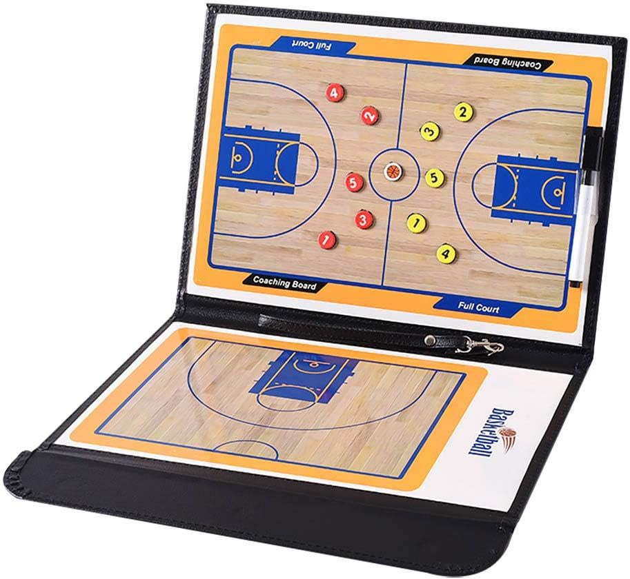 Basketball Coaching Board Coaches Clipboard Tactical Magnetic Board Kit with Dry Erase and Marker Pen (Basketball Board)