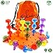 Skoolzy Pegboard Stacking Toddler Toys - Crystal Peg Board Puzzles for Toddlers, Montessori Toys for 1, 2, 3 Year Old Boys and Girls | Educational Fine Motor Skills Building Blocks