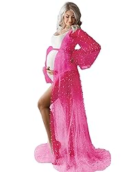 Plus Size Pearl Tulle Maternity Photoshoot Gown