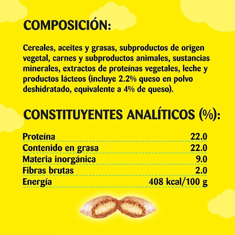Premios para Gatos, Sabor Queso (Pack de 6 x 60g)