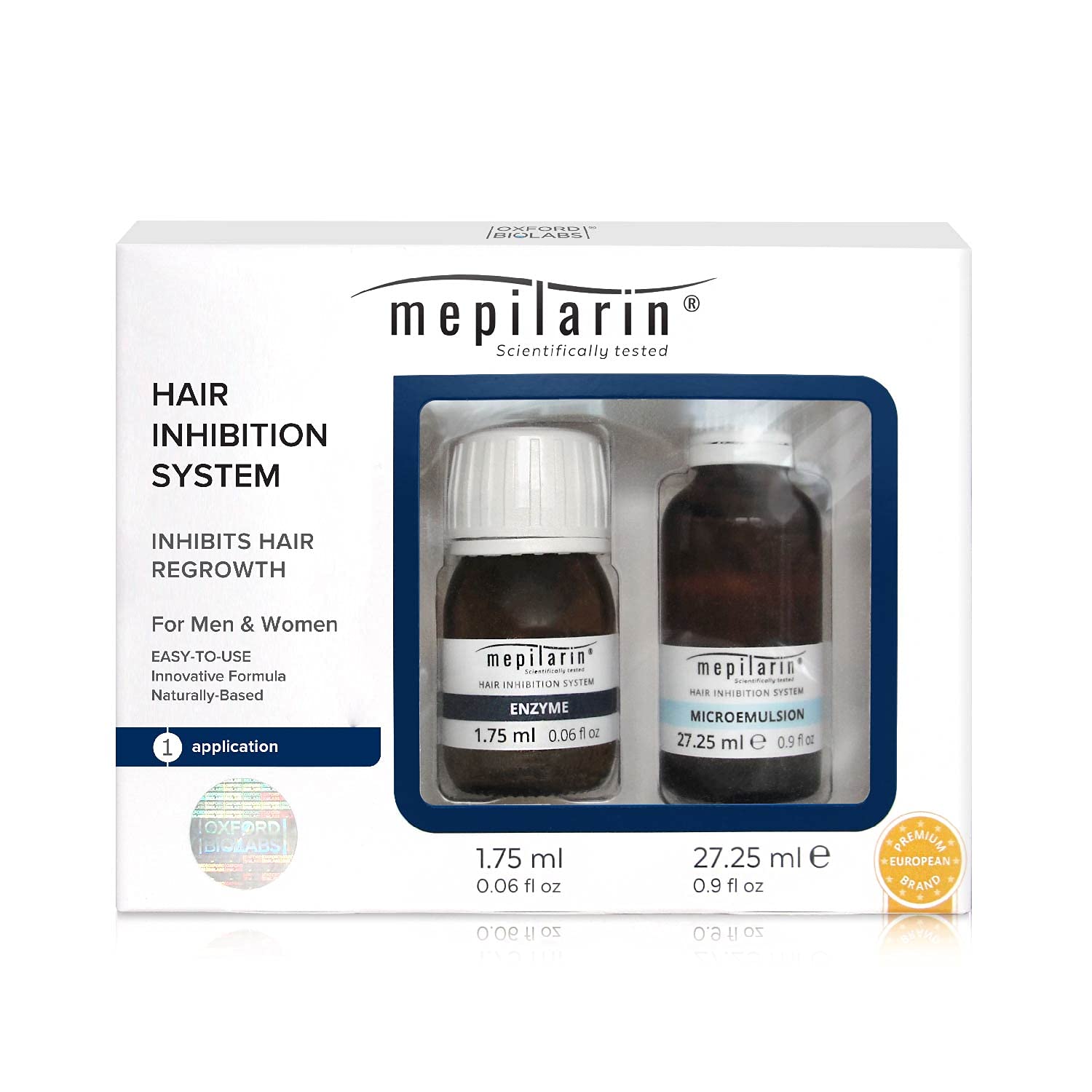 Mepilarin Hair Inhibition System - Hair inhibitor - Non-Irritating Hair Removal Lotion - painless hair removal after epilation, waxing - Nourishes the skin – For any skin and hair type