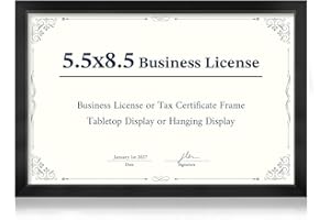 Annecy 5.5 x 8.5 Picture Frame Black（1 Pack）, 5.5 x 8.5 Picture Frame for Wall or Desktop Decoration, Classic Black Minimalist Style Suitable for Decorating Houses, Offices, Hotels