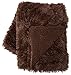 Chanasya Premium Solid Faux Long Fur Throw Blanket - Soft, Fuzzy Throw Blanket - for Bed or Couch - 60