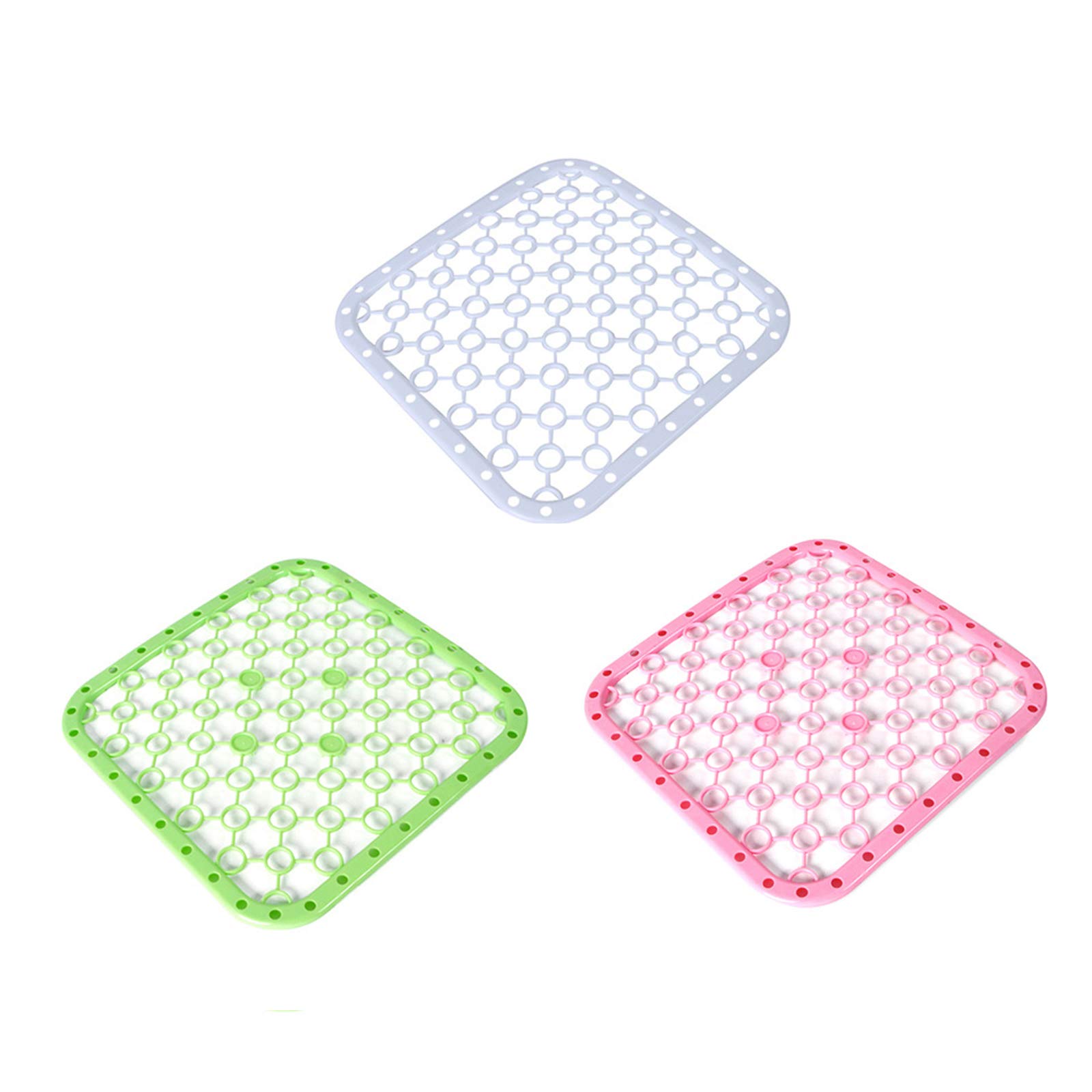 Sink Protector Mat Kitchen Adjustable Sink Mat Large Plastic Sink Mats Set Eco-Friendly Sink Mat Dish Drainer Mat for Cutlery, Plates, Cups and More for Sink Base and Crockery from Damage 3 Pcs
