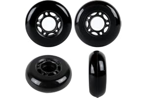 PLAYER'S CHOICE Players Choice Inline Skate Wheels 68mm 82A Black Outdoor Roller Hockey 4 Pack