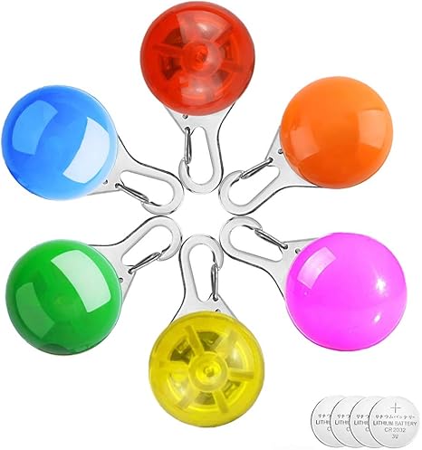 collar perro luz homeet luz led collares para perro 6pcs clip on luces led de colores luz de seguridad luminoso de noche impermeable led luz perro