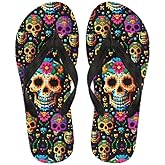 Semiouray Women Camouflage Flip Flop Sandal, Sunflower Tulip Summer Lightweight Slippers Print Hawaii Holiday Thong Sandals