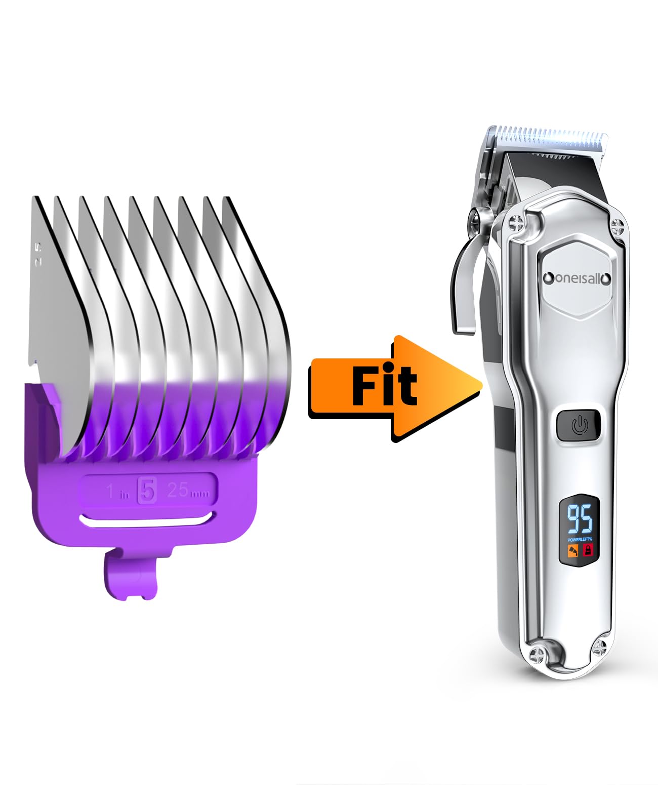 oneisall 25 mm Purple Metal Combs for Dog Clippers