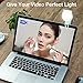 OURRY Selfie Clip on Ring Light, Mini Rechargeable 9 Level Adjustable Brightness Light with 32 LED, 2-8 Hours, USB Flash Lighting for iPhone/Android Cell Phone Photography,Video, Vlogging - Blue