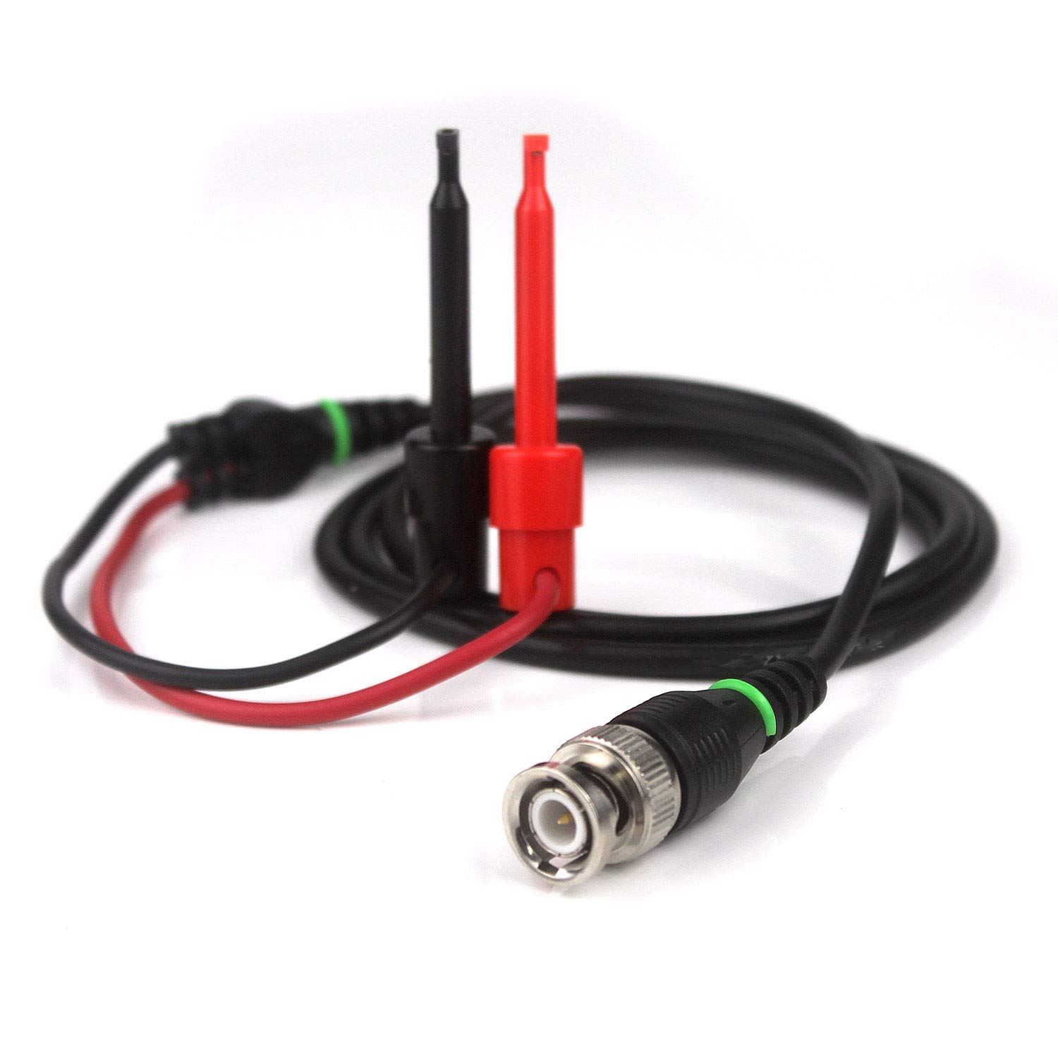 Aofan Oscilloscope Cable BNC Male Plug to 2 Test Hook Clip 110cm