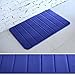 2 Pack Microfiber Memory Foam Bath Mats Bathroom Rug Non Slip Bath Mat Quick Drying and Maximum Absorbency (17 x 24 inches, Blue)