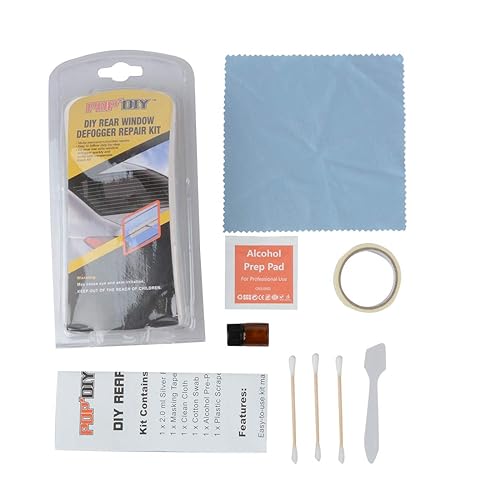 Rearwindow Defogger Grids Repair Kit,Car DIY Rear Window Defroster Tab Adhesive Fix Broken Grid