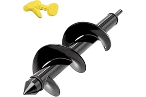 TCBWFY Auger Drill Bit for Planting 3x12inch,Garden Auger Spiral Drill Bit,Rapid Planter for 3/8"Hex Drive Drill - for Tulips,Iris,Bedding Plants and Digging Weeds Roots