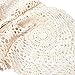 yazi Rustic Crochet Table Runner Cotton BeigeTable Doilies Handmade Table Runner for Dinning Room 11.8