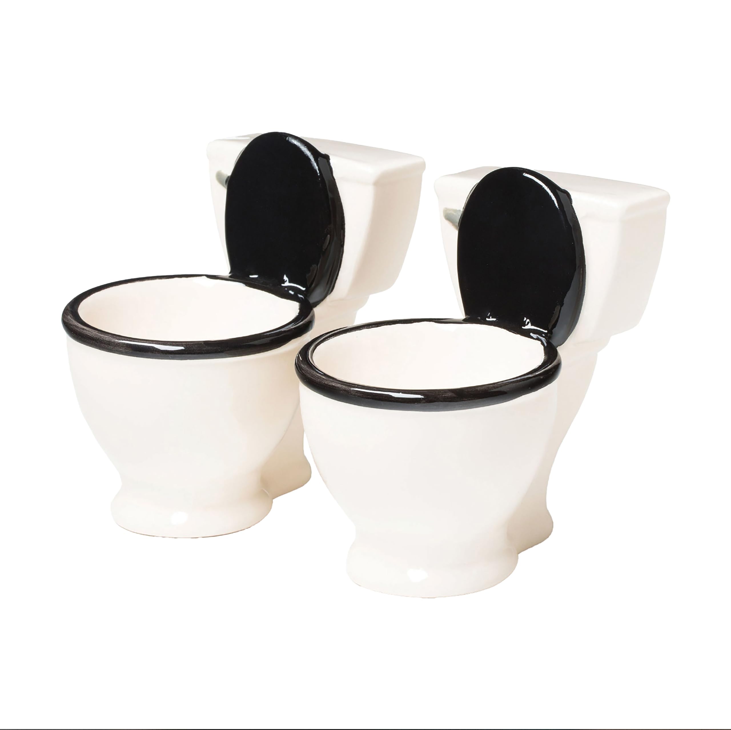 BigMouth Inc. The Toilet Shot Glasses Set of 2 60ml Novelty Gift Gag Drinkware