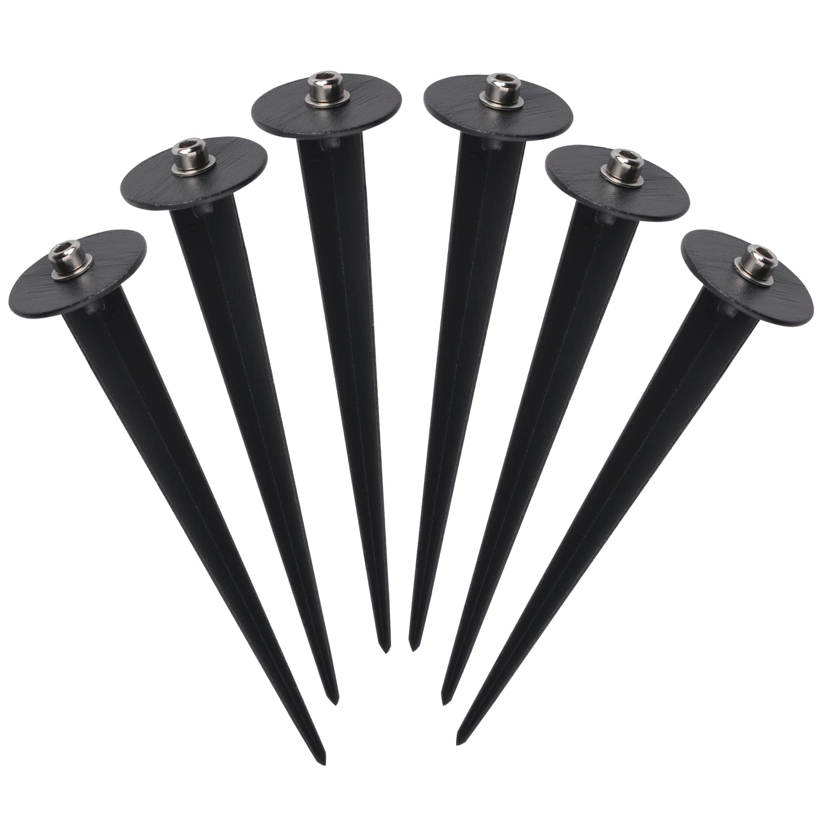 MOROBOR Light Stakes, 6pcs Aluminum Ground Spike Stake Replacement Stakes Solar Light Stakes for Walkway Patio Path Lawn Garden Yard Christmas Festival Lights