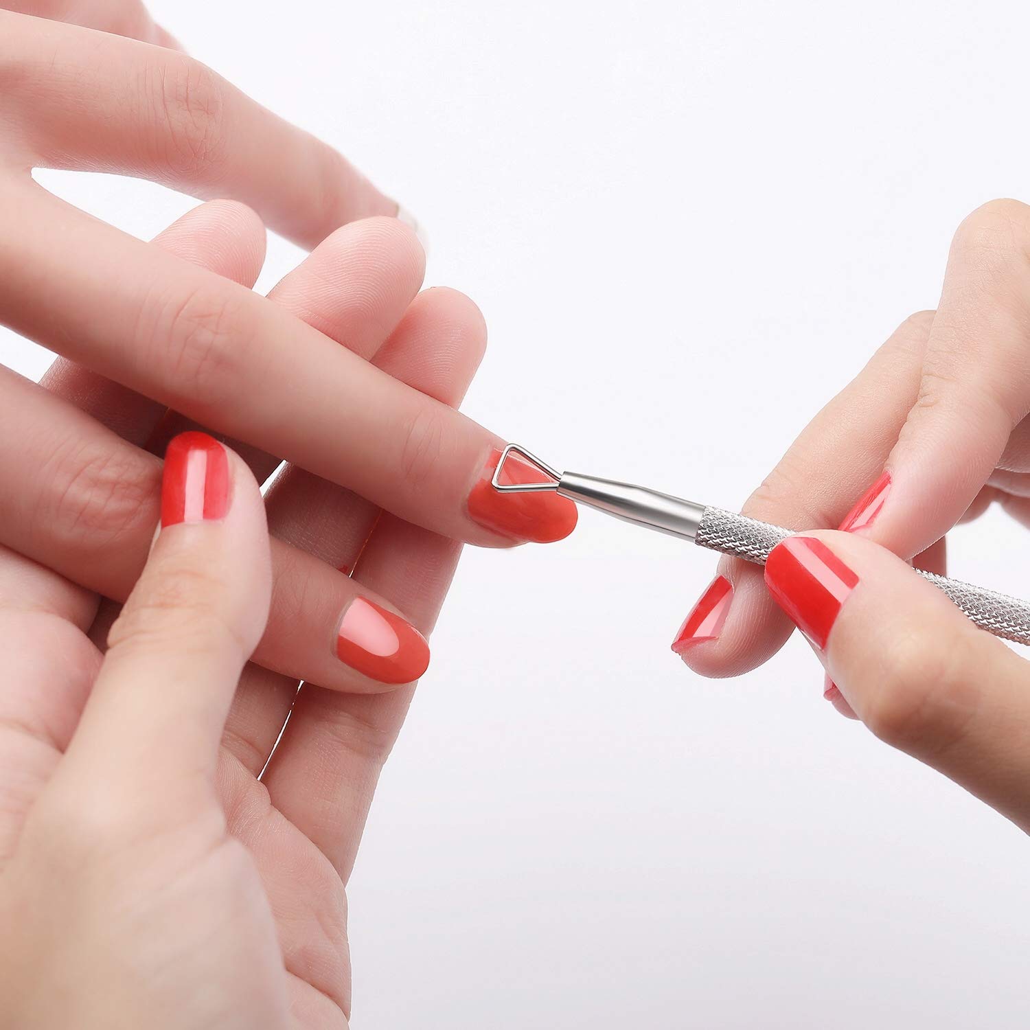Cuticle Trimmer with Cuticle Pusher -YINYIN Cuticle Remover Cuticle Nippers Professional Stainless Steel Cuticle Pusher and Cutter Clippers Durable Pedicure Manicure Tools for Fingernails and Toenails: Beauty