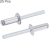 sourcing map Aluminum Blind Rivets 6mm Dia 16mm Grip Silver Tone Core Pull view 4