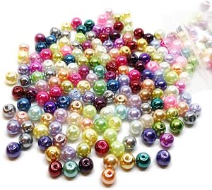 Beading Station 500-Piece Mix Tiny Satin Luster Glass Pearl Round Beads, 4Mm (609456829441)