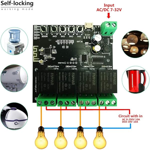 Cobeky 4CH Tuya Switch WiFi Switch Mdulo Rel Smart Life APP Control Remoto Smart Timer para Smart Home Switch