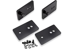 Dsxulxn Seat Relocation Brackets Kit for 1967-2002 Camaro/Firebird, Black Powdercoated Metal, 1.5-2" Extension, 4 Brackets with 5/16-24 Bolts & Washers Set of 4