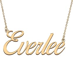 HUAN XUN Customized Custom Simple Any Name Necklace