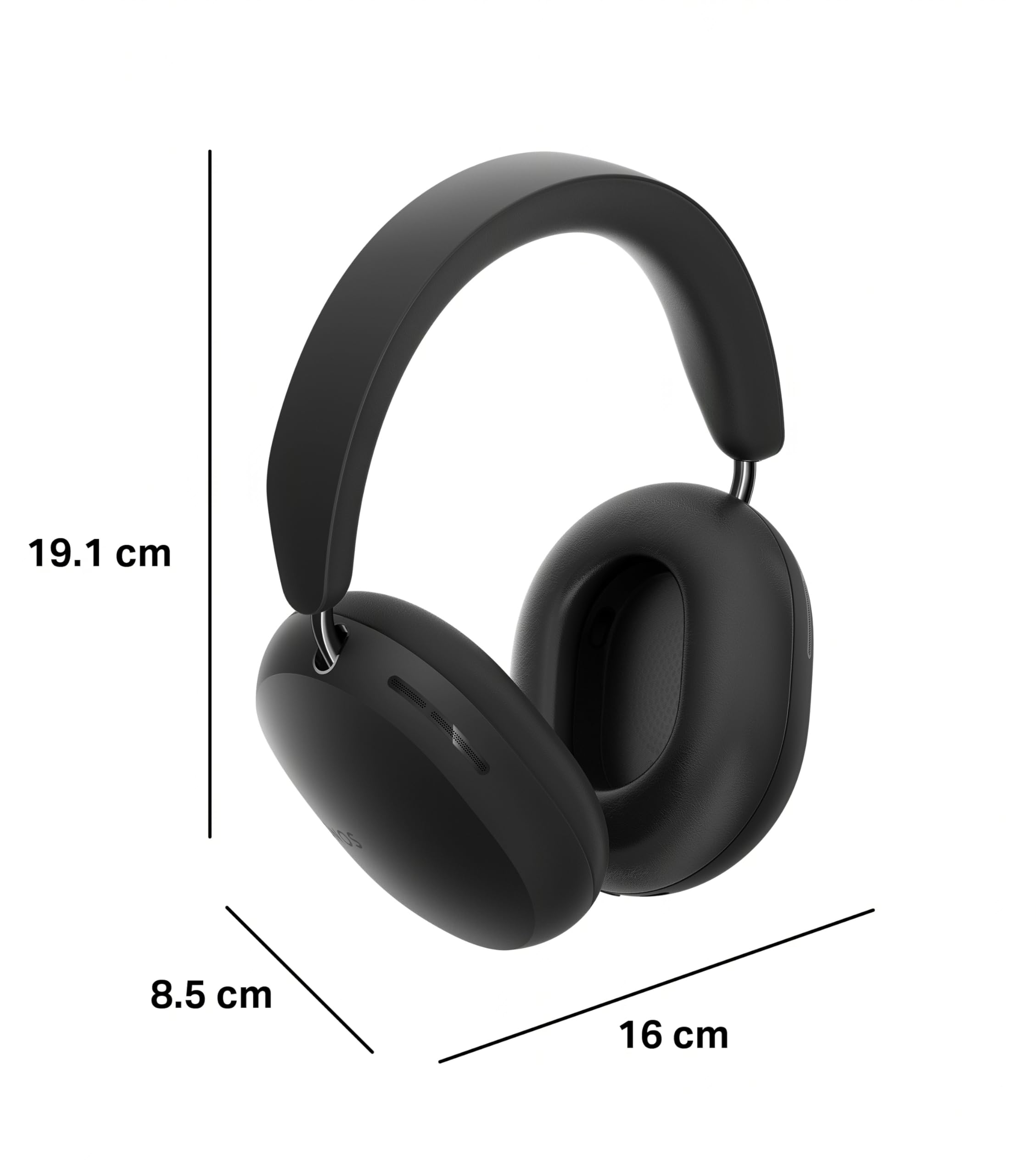 Sonos Ace - Kabelloser Bluetooth-Kopfhörer mit Geräuschunterdrückung - Bis zu 30 Stunden Akkulaufzeit - Spatial 3D Audio - Dynamic Head Tracking - Schwarz 2