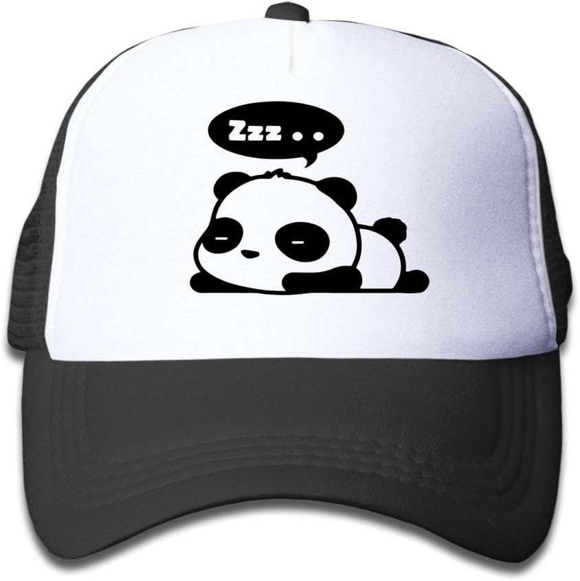 Cute Panda ZZZ Sleeping Mesh Kids Adjustable Caps