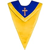 IvyRobes Unisex Reversible V Shape Choir Stole with Border and Cross