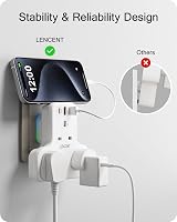 LENCENT 6-in-1 UK Plug Extender with 3 USB Ports 20W PD QC 3A 13A 3250W view 4
