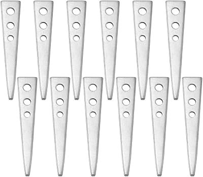KINGLAKE 12 Pcs Hammer In Vine Eyes 80mm 3 Holes Hardened Iron Garden Plant