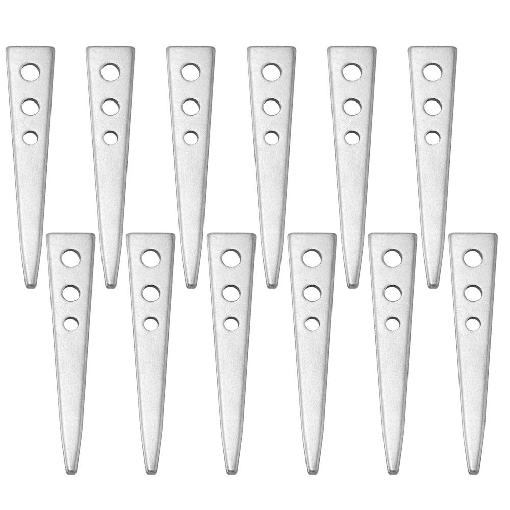 12 Pcs Traditional Hammer in/Drive in Vine Eyes, 80mm/3.15", 3 Holes